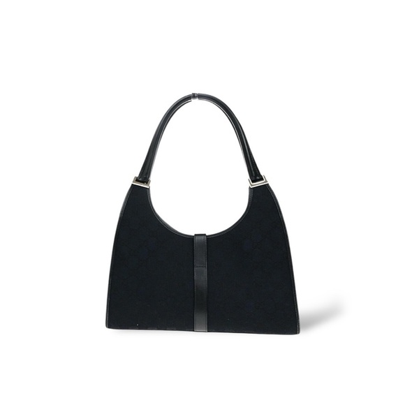 Gucci Jackie Bag - Black Canvas with Leather Trim and Silver Hardware - Picture 3 of 15